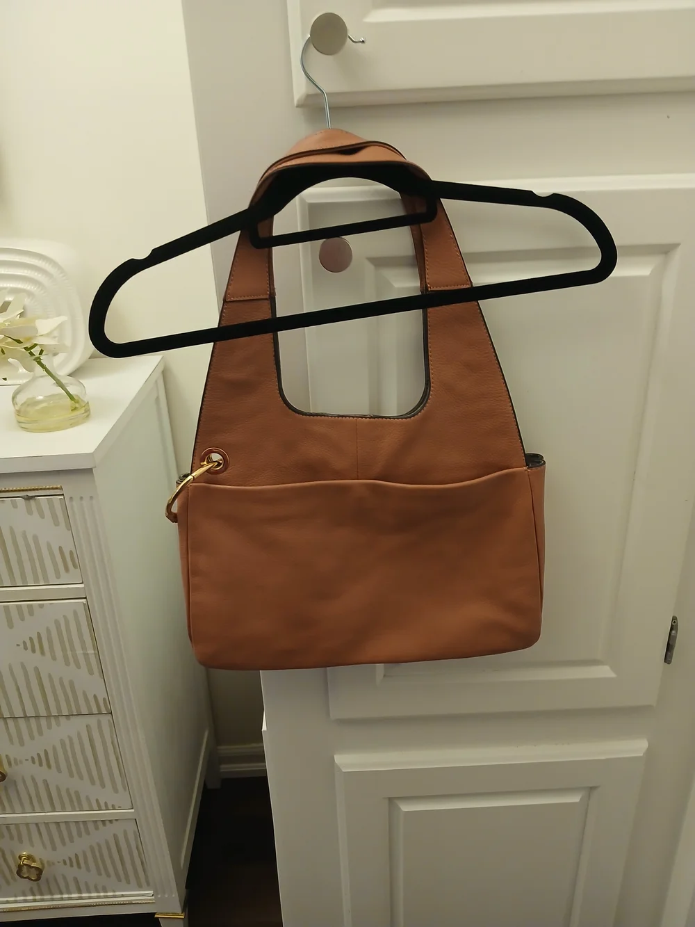 Vince Camuto Leather Hobo in Rose Brown
